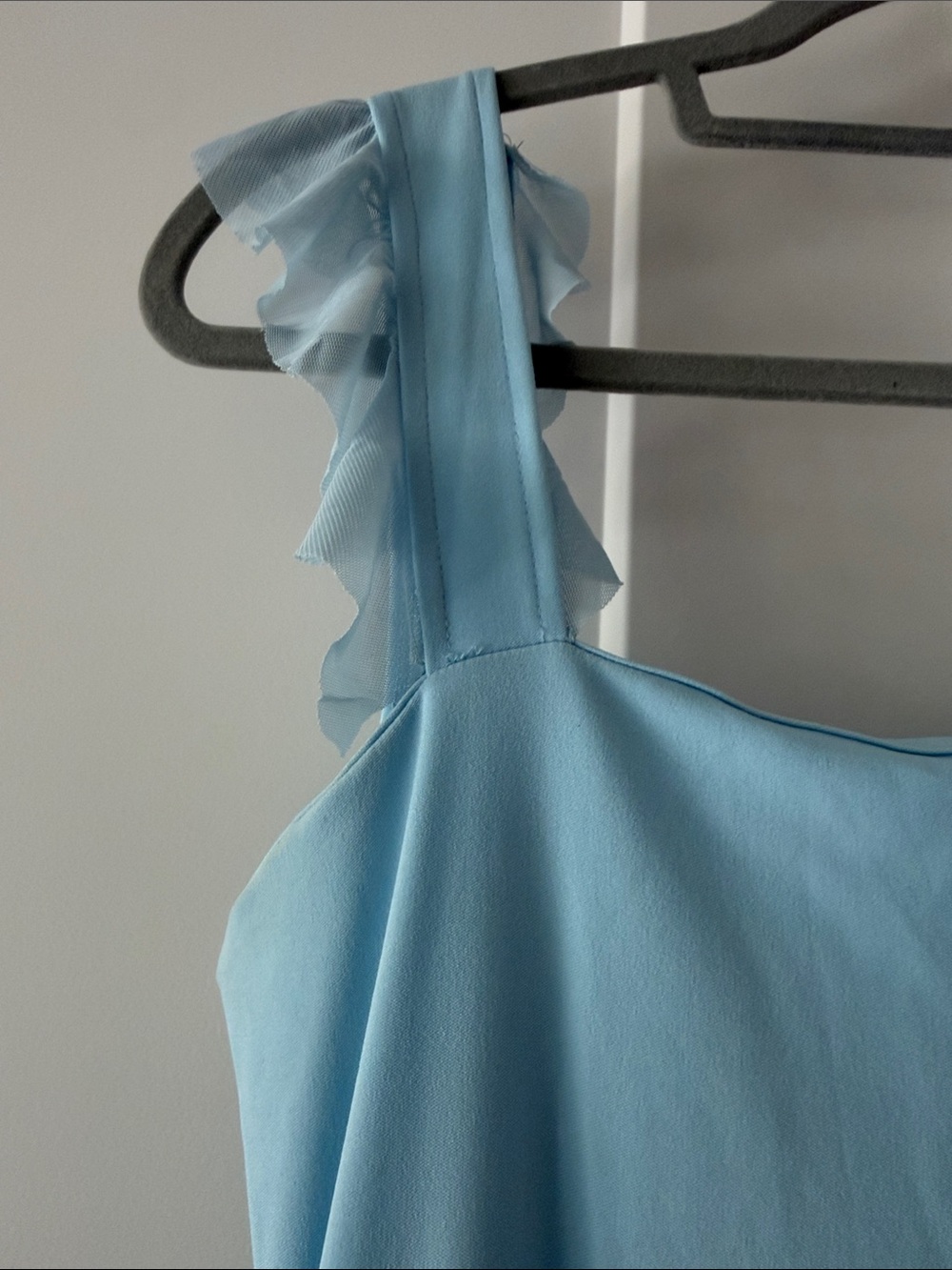 Light Blue Ruffled Maxi Dress - Picture 3 of 3